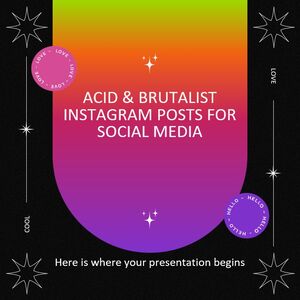 Acid & Brutalist 소셜 미디어용 Instagram 게시물