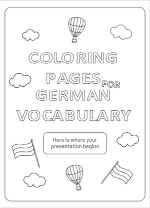 德語詞彙著色頁