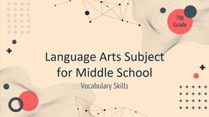 Materia di arti linguistiche per la scuola media - 7a elementare: abilità di vocabolario
