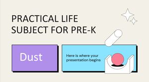Subiect de viață practică pentru pre-K: Praf