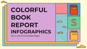 Infografice colorate cu rapoarte de carte