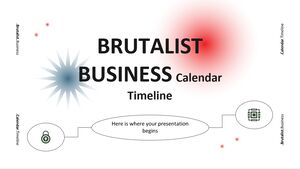 Brutalistyczna oś czasu kalendarza biznesowego