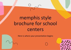 Brochure de style Memphis pour les centres scolaires
