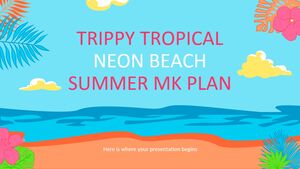 Plan MK de verano de playa de neón tropical trippy