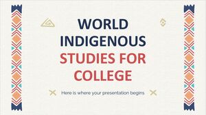 Estudios Indígenas Mundiales para la Universidad