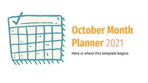 Infografiki planowania miesiąca października 2021