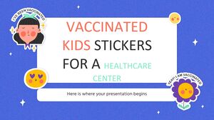Stiker Anak yang Divaksinasi untuk Pusat Layanan Kesehatan