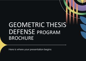 Broschüre zum Verteidigungsprogramm für geometrische Thesen