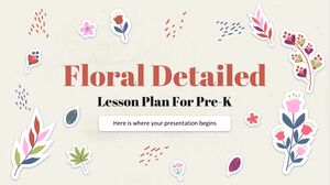 Kwiatowy szczegółowy plan lekcji dla przedszkolaków