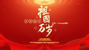 Niech żyją Chiny - szablon PPT z okazji Święta Narodowego