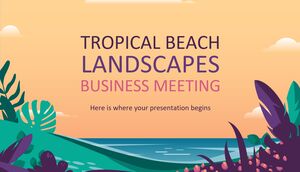 Geschäftstreffen mit tropischen Strandlandschaften