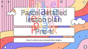 Plan de lección detallado en colores pastel para preescolar