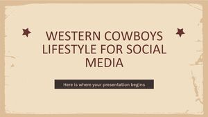Estilo de vida de los vaqueros occidentales para las redes sociales