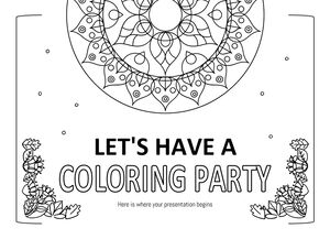 我們來舉辦一場著色派對吧！