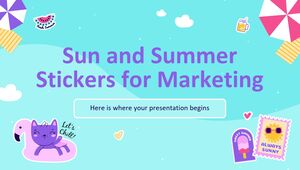 Солнечные и летние наклейки для маркетинга
