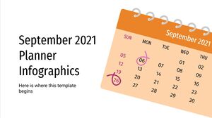 Infografica dell'agenda mensile di settembre 2021