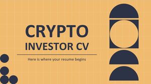 Minithème de CV d'investisseur crypto