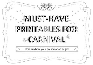 Imprimabile obligatorii pentru carnaval