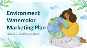 Plan marketing de l'aquarelle environnementale