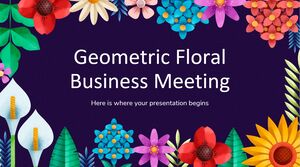 Reunião de negócios floral geométrica