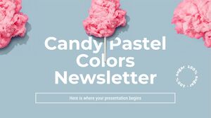 Информационный бюллетень о конфетах в пастельных тонах