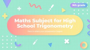 Математический предмет для средней школы – 9 класс: тригонометрия