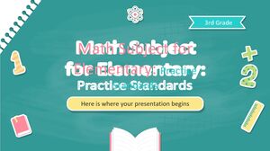 Maths Subject for Elementary - 3rd Grade: Practice Standards
