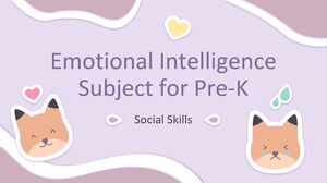 Disciplina de Inteligência Emocional para Pré-K: Habilidades Sociais