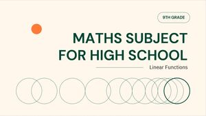 Asignatura de Matemáticas para Secundaria - 9no Grado: Funciones Lineales
