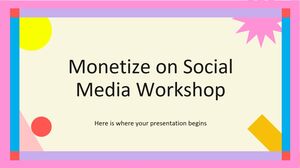 Workshop Monetizar nas Redes Sociais