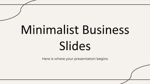 Diapositives d'affaires minimalistes