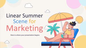 Escena lineal de verano para marketing.