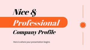 Profil d'entreprise agréable et professionnel