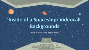 宇宙飞船内部：视频通话背景