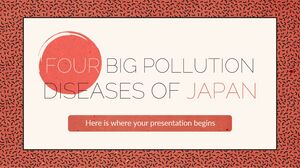 أربعة أمراض تلوث كبيرة في اليابان