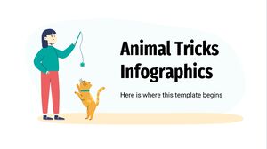 Infografiki sztuczek zwierząt