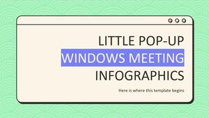Pequeñas infografías de reuniones de ventanas emergentes