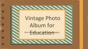 Album fotografico vintage per l'istruzione