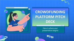Platforma de crowdfunding Pitch Deck