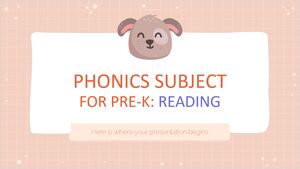 Предмет по акустике для Pre-K: чтение