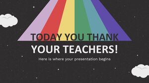 今日は先生たちに感謝します！