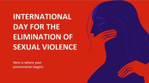Uluslararası Cinsel Şiddetin Ortadan Kaldırılması Günü