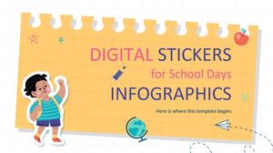 Autocollants numériques pour les infographies des jours d’école