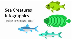 Infografía de criaturas marinas