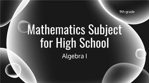Mathematikfach für das Gymnasium – 9. Klasse: Algebra I
