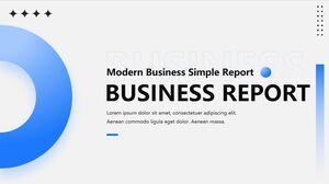 Free download of minimalist blue European and American business style PPT template