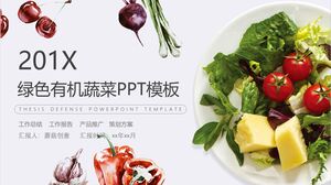 PPT-Vorlage für grünes Bio-Gemüse