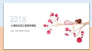 Modèle commercial de rapport de synthèse de Xiao Qingxin