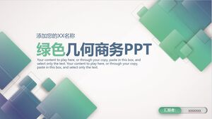 PPT empresarial de geometría verde