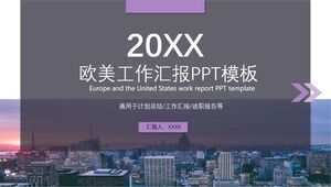 Modello PPT del rapporto di lavoro europeo e americano 20XX